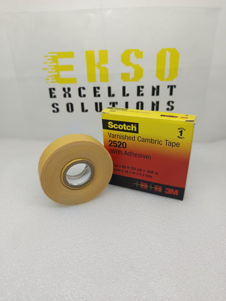 3M Scotch® Varnished Cambric Tape 2520, 3M, 3/4 in x 36 yd, Yellow