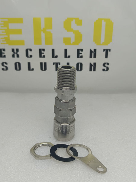 HAWKE, 501 453 RAC O 1'2 BRASS NICKEL-PLATED CABLE GLAND 12 INCH