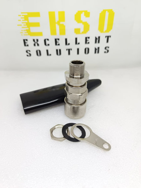 HAWKE, 501/453/RAC/A/M20 K BRASS NICKEL-PLATED CABLE GLAND M20